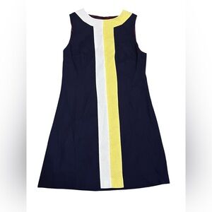 Lilly Pulitzer Navy, White, and Yellow Mini Dress